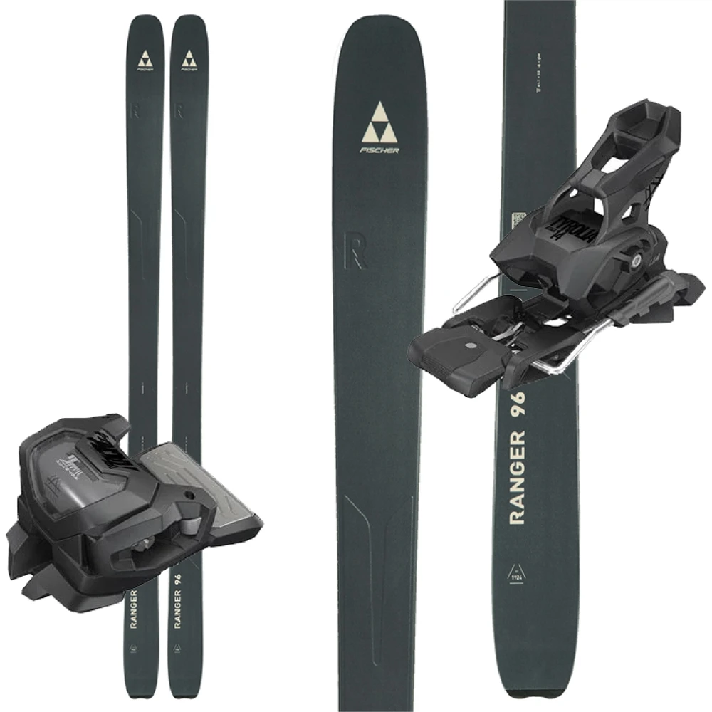 Fischer Ranger 96 FR Dark Grey/Sand Skis W/Fischer Attack 14 Bindings - 2023 1 Fischer Ranger 96 FR Dark Grey/Sand Skis W/Fischer Attack 14 Bindings - 2023