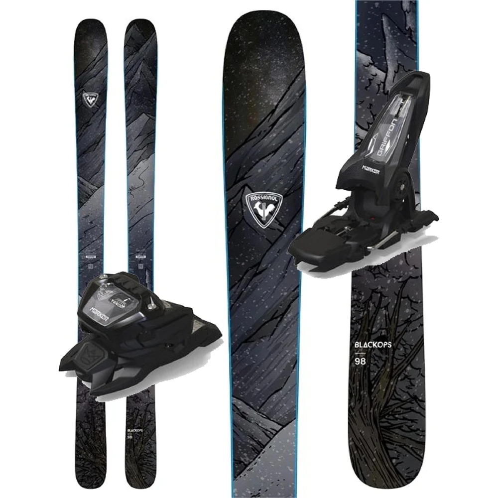 Rossignol Black Ops 98 Skis W/ Marker Griffon 13 ID Bindings - 2023 1 Rossignol Black Ops 98 Skis W/ Marker Griffon 13 ID Bindings - 2023